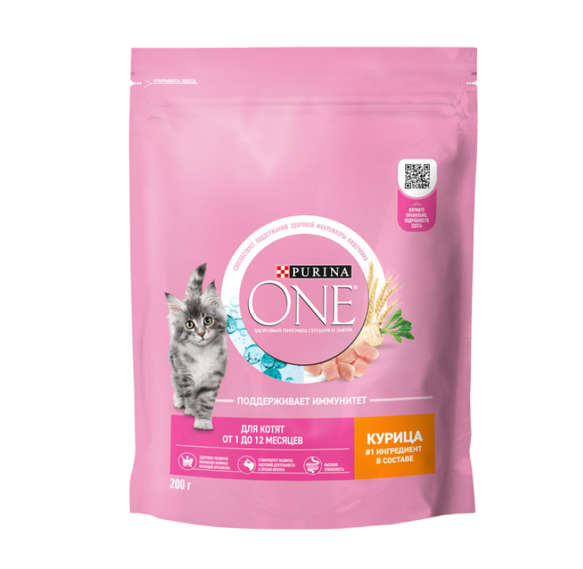 Сухой корм Purina ONE для котят с курицей и злаками - PurinaOne.ru